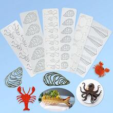 1pc Lobster, Crab, Lace, Fish Bone Chocolate Silicone Mold, Landscape Chip Mold - TOP - View 1