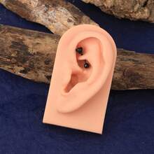 Rook Earrings Dragon Claw Eyebrow Rings 316L Surgical Steel 16G Curved Barbell Rook Daith Piercing Jewelry - 黑色 - 查看 4