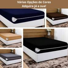 Mattress Cover With Zipper, Mesh Fabric - Navy Blue - View 6