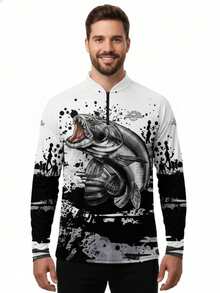 Camisa Camiseta Blusa de Pesca Traíra Trairão com Proteção Solar uv50+