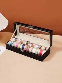 12-2 Compartment PU Leather Watch Organizer - Dustproof, Portable, High-End Design - Suitable For Both Men And Women - Ideal Gift For Valentine's Day, Mother's Day, And Father's Day - Black - View 18