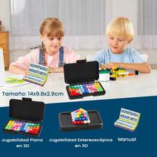 ANTSAY 2 Puzzle Game Juegos de Mesa, Juego de Lógica, Rompecabezas 3D, Juegos Inteligentes, Juegos Educacionales, Divertido Juego de Rompecabezas, Mejora Percepción del Color - Multicolor - Ver 3