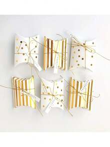 1个开斋节枕头盒，枕头糖果盒 - 适用于斋月装饰、开斋节、婚礼装饰、家居装饰、派对装饰 - 彩色 - 查看 5