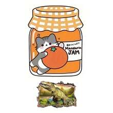 1 pieza Combo de tema de gato de fresa Kit de manualidades de gato de fresa y gato naranja con piezas de plástico coloridas, excelente para cortar de forma creativa y hacer rompecabezas, perfecto para regalar a familiares y amigos en cumpleaños, Navidad y Año Nuevo