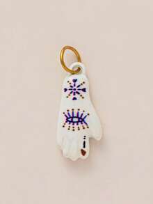 1 pieza Nuevo accesorio de moda lindo con colgante de sombrero con flores, los diseños incluyen pato con sombrero, flor azul, mapache, gato, pájaro, camarón, maleta, trébol de cuatro hojas, material de acero inoxidable, chapado en oro de 18K, adecuado para joyería DIY, collar, pulsera, pendientes, llavero, accesorios de bolso, accesorios de joyería para mujer, accesorios de billetera, pequeño colgante, accesorios DIY de acero inoxidable - Multicolor - Ver 10