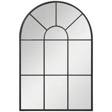 HOMCOM Window Mirror With Metal Frame, 91cm X 2cm X 60cm, Black - 1 - View 1