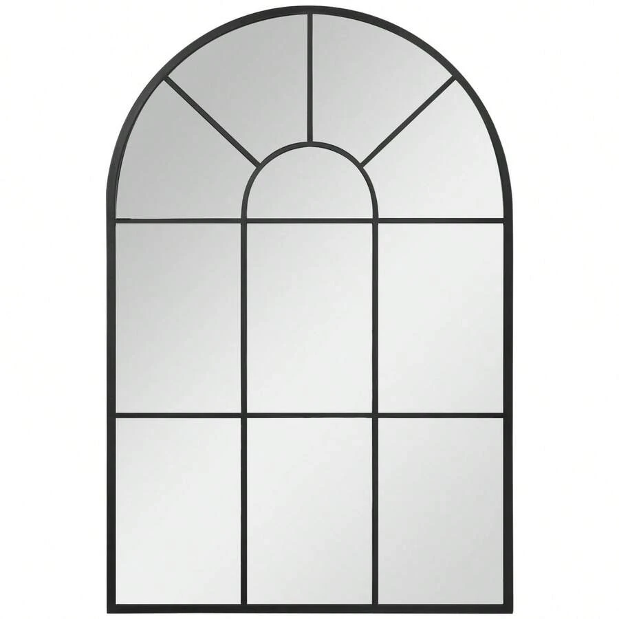 HOMCOM Window Mirror With Metal Frame, 91cm X 2cm X 60cm, Black - 1 - View 1