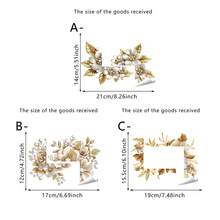 1 片优雅金色花朵灯开关贴纸 - 可移除珍珠花卉贴纸 | 自粘式 | 适用于客厅、卧室和浴室 | 时尚家居装饰 - 彩色 - 查看 2