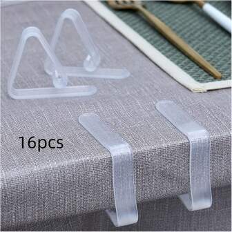 24 st., plastklämmor för bordsdukar, högelastiska dukklämmor, förvaringsklämmor, dukklämmor, halkfri vindtät fästverktyg för bordsdukar, campingtillbehör, hem- och utomhusrestaurangtillbehör