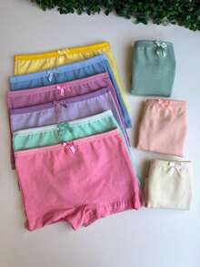 Set Of 10 Girls' Boxer Briefs, 100% Cotton, Comfortable - CLASIFICADO - Ver 3