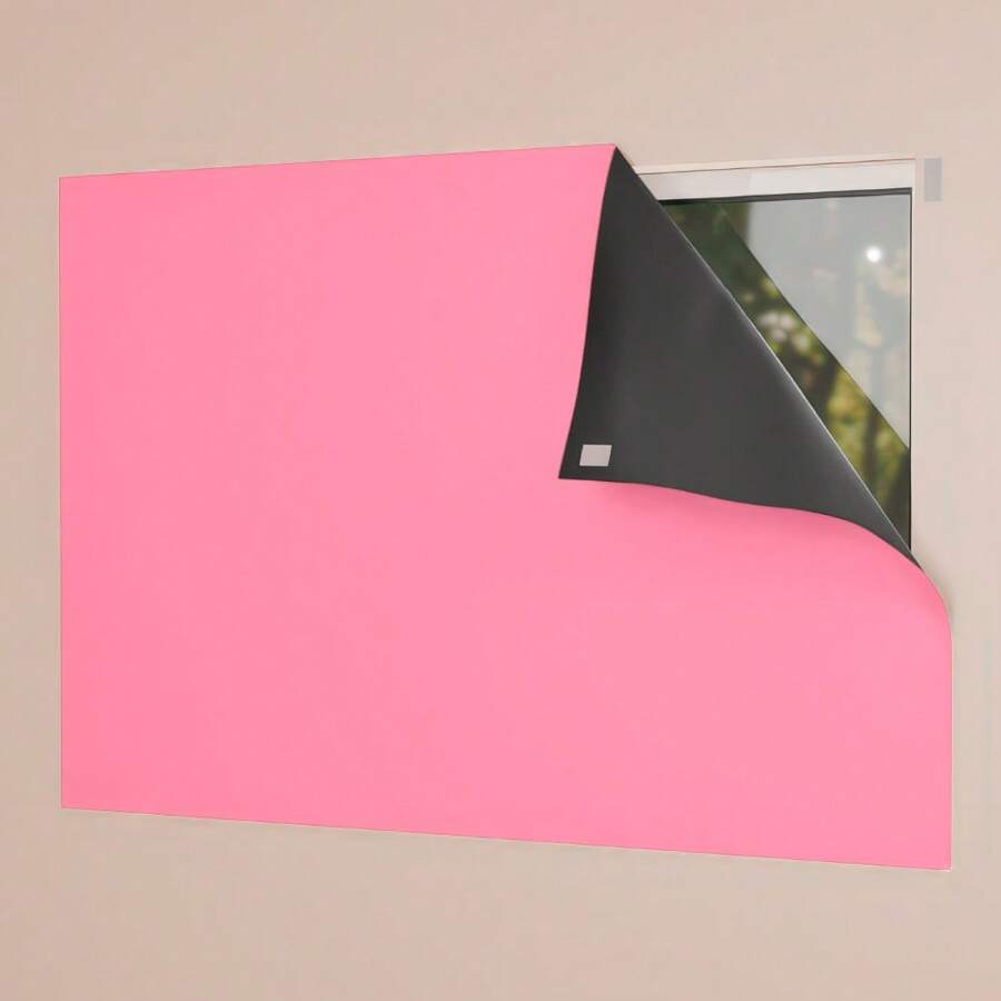 PVC Blackout Panel Curtain, Blocks 100% Of Light, For Living Room, Bedroom, Kitchen, Various Colors - Rose - View 1