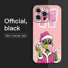 Personality Fashion Gre Ali Santa Pink Bow Angel Eye Soft Phone Case UV Printed Frosted Phone Protective Cover 360 Degree Full Protection For  11 12 13 14 15 16 16 Plus 16 Pro 16 Pro Max 17 17 Air 17 Pro 17 Pro Max Smartphones Case Christmas Holiday UV Printing. Christmas Accessories. Stocking Stuffers Christmas Phone Case Christmas Hot-Selling Phone Cases  Case 's Best-Selling Phone Cases Limited-Time Discount - Black - View 7