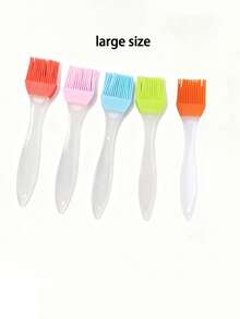 4 件硅胶油刷适用于烧烤、厨房烘焙、煎饼烹饪 - 彩色 - 查看 9