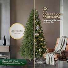 ESQUIMAL Árbol de Navidad Ramas Mixtas de y PE, Cedro del Himalaya Frondoso (, )(Verde 2.20 m) - Multicolor - Ver 7