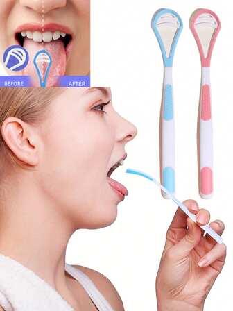 1pc Tongue Scraper, Tongue Cleaner For Both Adults And Kids, Professional Reduce Bad Breath Tongue Scrapers, Help Your Oral Hygiene, Healthy Oral Care, Easy To Use, Help Fight Bad Breath