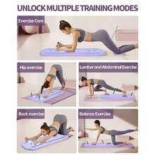 Pilates Board, 8-In-1 Multi-Functional Set With Resistance Bands, Stylish Board, Small Gym, Postnatal Rehabilitation Centre & Fitness Centre,Home Gym Equipment, Great Choice For Fat-Burning Training And Push-Up Training. Multiple Training Modes For Abs, And Full Body Strength Training. Folding Design Saves Space And Is Easy To Store. Suitable For Abs And Full-Body Strength Training, Home Gym Is Suitable For Both. Perfect Christmas Gift For Fitness Enthusiasts, Valentine's Day Gift - màu đen - Xem 3