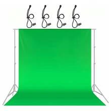 Fondo fotográfico de 3x2 m para retratos, de poliéster, color verde. - Verde - Ver 1