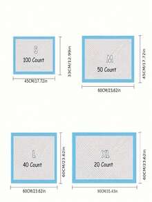 20/50/100 قطعة من وسادات الحماية من التسرب للبالغين والمسنين والرعاية بعد الولادة والحيوانات الأليفة - ماصة للغاية ومقاومة للماء
