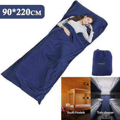 Sleeping Bag Liner,Travel Sheet & Adult Sleep Sack, Camping Sheets Travel Sleep Sack For Backpacking,Hotels & Hostels -Lightweight Single &Double Travel Sheet Camping Sheets