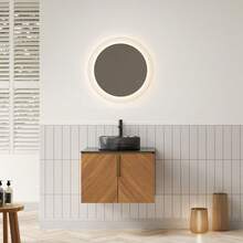 ARAI 76cm Wall Mounted Bathroom Washbasin With White Ceramic Round Basin With Stone Pattern, Black Sintered Stone Countertop, 2 Door Solid Wood Cabinet, Espresso Wood Grain Color - 黑色 + 濃縮咖啡色 + 陶瓷 + 燒結石 + 合板 - 查看 1