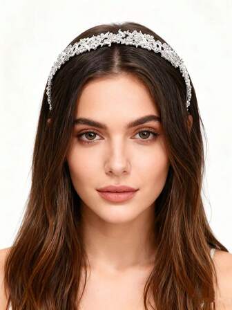皇家新娘发饰单件装，甜美闪亮水钻皇冠发箍，适合婚纱，发带，发箍