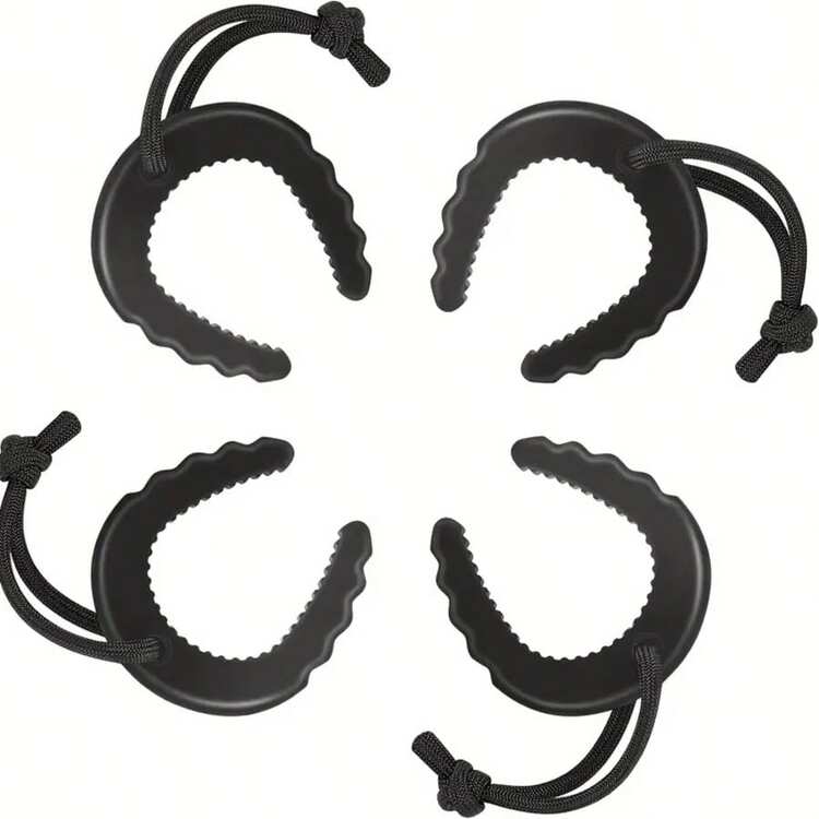 4/6pcs Door Stoppers, Anti-Pinch Door Stoppers, Safety Door Stoppers, TPU Plastic Material (Black/Orange) - Black - View 9