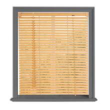 25mm PVC Venetian Blinds - Durable Moisture - Resistant Window Blinds Easy Clean - Light Wood Textured - View 1