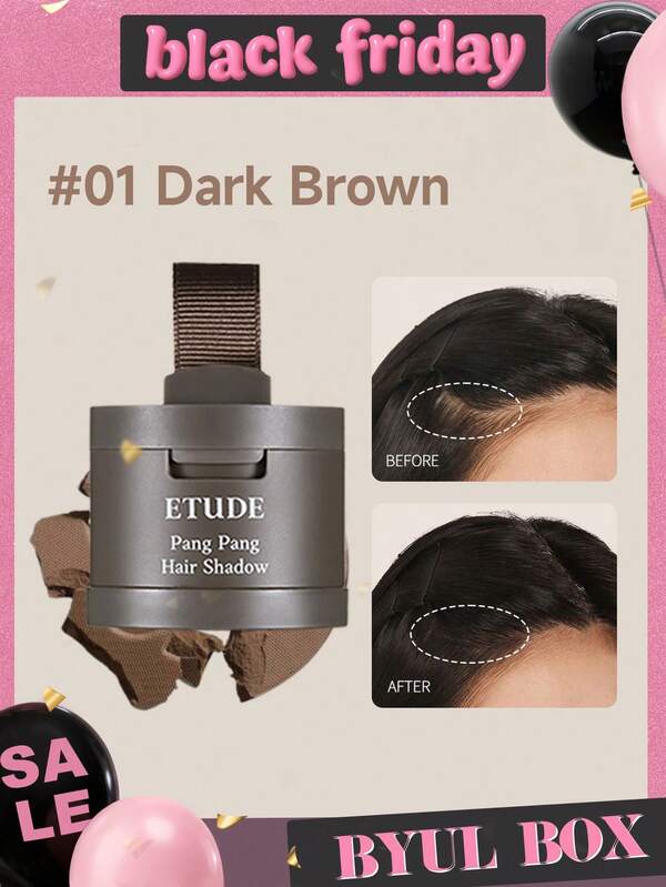 ETUDE ETUDE Pang Pang Hair Shadow - Root Touch-Up & Volumizing Powder | Quick Fix For Thinning Hair, Natural Look, Travel-Friendly