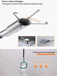 1pc 60cm/90cm/160cm/200cm/300cm Spring Pipe Drain Cleaner, Drain Brush, Home Hair Catcher Drain Cleaning Tool, Sink Drain Remover, Kitchen Clogged Removal Tool - Multicolor - View 7