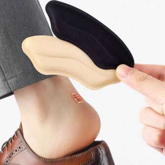 6/2 pares de almohadillas antideslizantes para talones de zapatos, insertos antideslizantes para talones, protectores de talón para mujeres, cojines de talón cómodos para ajustar mejor los zapatos, set beige y negro