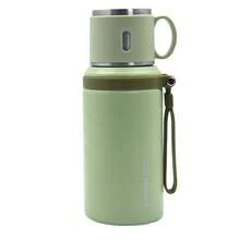 LDQ Stainless Steel Insulated Water Bottle, Vacuum Flask With 2-In-1 Lid/Drinking Cup And Strap Handle, Washable, Suitable For Hot And Cold Beverages - Great For Camping, Dining And Office Use, Valentine's Day Gift - Multicolor - View 14