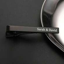 Customized Tie Clip For Men, Stainless Steel Material, Personalized Engraving, Suitable For Groomsmen, Wedding Anniversary, Business Occasions - Multicolor - View 6