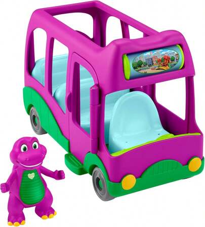 Barney Vehículo de Juguete Autobús de Aventuras para niños de 3 años en adelante