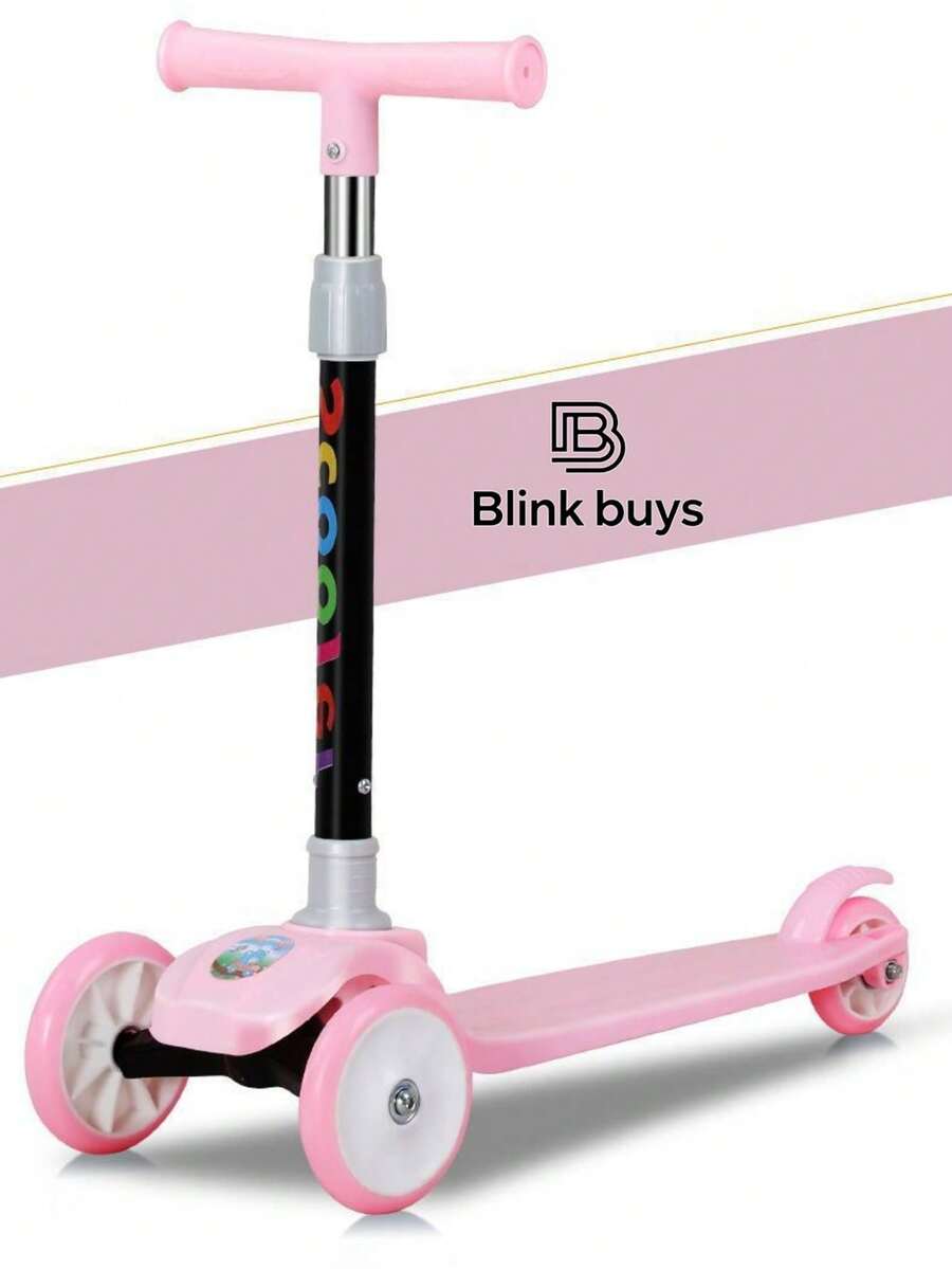 Patín Del Diablo Con Luz En Las llantas, Scooter Plegable Para Niños Con 3 Ruedas, Con Luz y Freno Trasero, Patinete Plegable Para Niños, Patines Para Niñas y Niños, Juguetes Para Niños y Niñas, Juguetes Para Dia del Niño