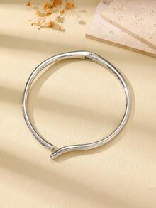 1 pieza Collar gargantilla elegante de aro liso minimalista dorado, joyería personalizada