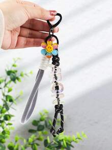 1pc Customized INS Style Minimalist Short Rope Woven Acrylic Plated Colorful English Letter Bead Heart Keychain, Cute Little Sun Acrylic Pendant, Gift For Friends, Family, Birthday Gifts, Customized Keychain, Customized Name, Customized Birthday Gift, Customized Phone Lanyard, Customized Bag Charm,Durable,Colorful,Cute,Adorable,Funny,Kawaii,Y2K,Stylish,Unisex,Casual,Custom,Personalized,Unique,Customized,Ideal Gifts For Him,Ideal Gifts For Her,Her,Boyfriend,Girlfriend,Family,Friends,Delicate Romance,Winter Grace