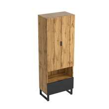 Armario - 1 pieza, 1 cajón, 1 compartimento con estantes ajustables, con barra para colgar ropa - Maple - Ver 9