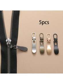 5pcs Zipper Repair Kit - Universal Zipper Pulls, Sliders, Zipper Heads, Replacement Zippers For Bags, Clothes, Jeans, Backpacks, Versatile Sewing Tools For DIY Zipper Fixing