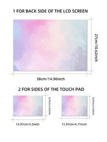 Notebook Gradient Computer Skin Sticker Decal 15.4 Inch 15.6 Inch Laptop Vinyl Skin Sticker Cover Art Protection Laptop (Including 2 Wristband Skin) - Multicolor - View 9