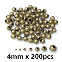 50-500pcs/Bag 2-8mm Gold Silver Color Round Spacer Beads Ball End Seed Metal Beads For DIY Jewelry Making Findings Accessories