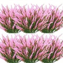 18pcs 5 Bundles Artificial Lavender Flower Bouquets - Durable, Beautifully Realistic Plastic Flowers For Home Room Table Decor, Holiday, Party Decor Garden Wedding Decor Outdoor Plants Artificial Outdoor Flower Seasonal Display - Multicolor - View 2
