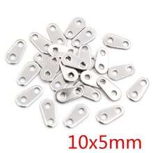 50pcs No Fade Stainless Steel Small Charms Pendant Craft DIY Bracelet Necklace Chains Pendant Ends Jewelry Making Findings Accessories - Steel - View 8