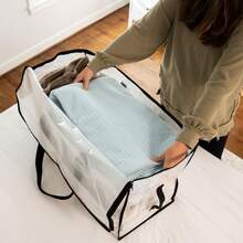 2/6-Pack Oversized Moving Bags With Reinforced Handles, Heavy-Duty Storage Tote For Clothes, Moving Supplies,Storage Bag, Class Bag Packaging Bag - Trong sáng - Xem 6