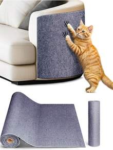 1片猫抓板，自粘式猫抓板，78.7 x 15.8英寸，DIY攀爬猫抓板，沙发保护垫，防止猫抓，适用于沙发、墙壁和家具。 - 彩色 - 查看 10