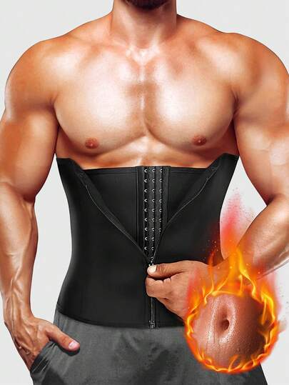 1pc Men's Sports Waist Trainer Belt, Waist Trimmer Belt, Abdominal & Waist Shaping Compression Shirt, Waist Cincher, Abdominal Support Belt, Abdominal Binder, Men's Waist Belt, Abdominal & Waist Sauna Sweat Belt, Exercise Waist Trainer, Abdominal Training Tool, Shaping Garment, Exercise Waist Trainer Abdominal Training, Compression Waist Belt, Abdominal Control Belt, Yoga Running Waist Trainer, Gift For Friends