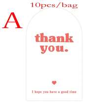 100pcs/Pack Simple English Thank You Stickers, Pink Airplane Seal Labels For Package, Gift, Party, Baking Decoration