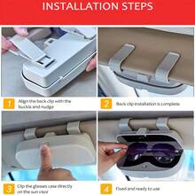 Car Sun Visor Glasses Clip - Universal Clip-On Car Glasses Holder - Soft Felt Lining Glasses Case With Quick Access Design - Fits Most Cars/SUVs/Trucks Sun Visors - Protects Fashionable Glasses From Scratches - Compact Glasses Organizer - Multicolor - View 5
