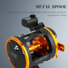 BILLINGS Trolling Reel,Line Counter Conventional Fishing Reel,Powerful 15KG Drag Saltwater Reels For Sea Bass Grouper Salmon - Multicolor - View 4