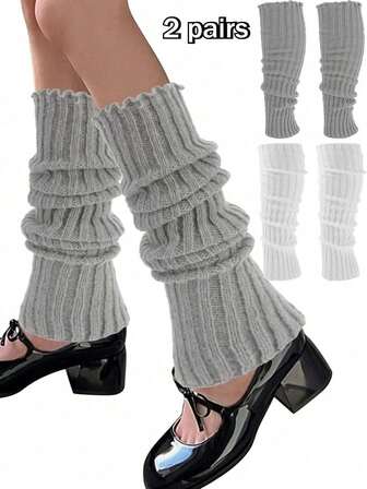 Cozy Leg Warmers, Kawaii Knit Stretchy Cozy Leg Warmers For Women Leg Sculpting, Fall/Winter Women Leg Sleeves Y2k Fashion Kawaii Accessories