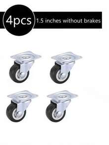 4个重型旋转脚轮,适用于DIY制造推车,耐用金属结构,非常适合办公柜、工作台、储物箱和推拉门、花架桌移动轮滚轮静音滑轮,一套4个1/1.25/2英寸PVC家具脚轮,耐磨、静音、通用重型手推轮,360度旋转脚轮 - 彩色 - 查看 30